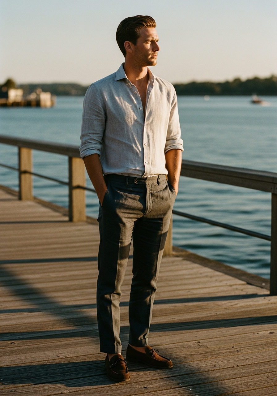 Linen wrinkles. That's part of the point. It says you've been somewhere, done something. The wrinkles are earned.